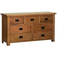 Devonshire Rustic Oak Chest of Drawer - 3+4 Drawer