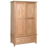 devonshire new oak wardrobe double 1 drawer