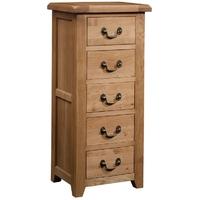 devonshire somerset oak chest of drawer 5 drawer