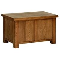 devonshire rustic oak blanket box small