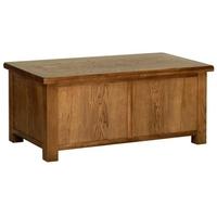 Devonshire Rustic Oak Blanket Box