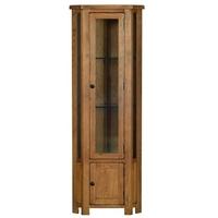 Devonshire Rustic Oak Display Cabinet - Corner