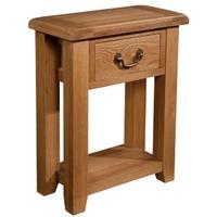 devonshire somerset oak console table 1 drawer
