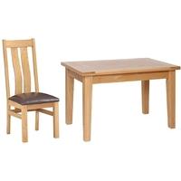 Devonshire New Oak Dining Set - Large Table with 4 Arizona Chairs