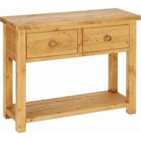 Devonshire Chunky Pine Console Table - 2 Drawer