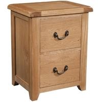 Devonshire Somerset Oak Filing Cabinet - 2 Drawer
