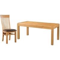 Devonshire Avon Oak Dining Set - Small Extending Table with 4 Curved Back Chairs