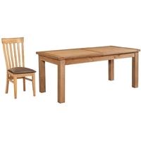 devonshire dorset oak dining set 180cm table with 6 toulouse chairs