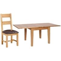 Devonshire New Oak Dining Set - Extending Table with 4 Ladder Back Chairs