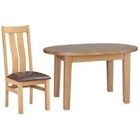 devonshire new oak dining set small d end extending table with 4 arizo ...