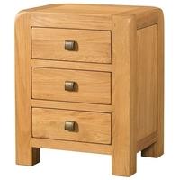 Devonshire Avon Oak Bedside Cabinet - 3 Drawer