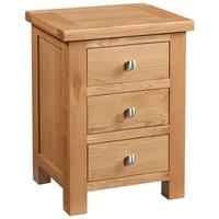 devonshire dorset oak bedside cabinet 3 drawer