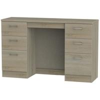 Devon Darkolino Dressing Table - Knee Hole Double Pedestal