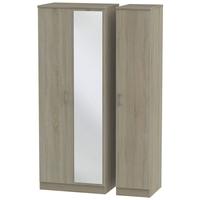 Devon Darkolino Triple Wardrobe - Tall with Mirror