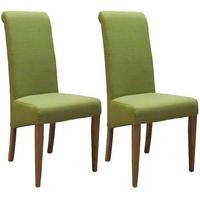 Devonshire New Oak Lime Fabric Dining Chair (Pair)