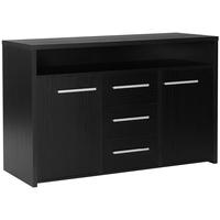 Designa Black Ash Sideboard - 2 Door 3 Drawer