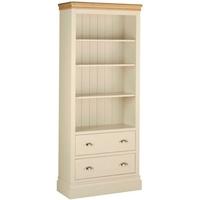 Devonshire Lundy Pine Bookcase - 6ft with 2 Drawer