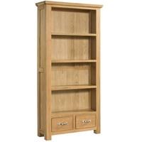 Devonshire Siena Oak Bookcase - Tall 2 Drawer