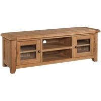 Devonshire Somerset Oak Screen TV Unit - Wide