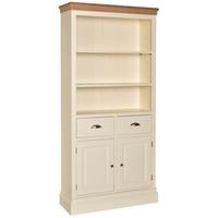 Devonshire Lundy Pine Bookcase - 6ft Tall with Cupboard