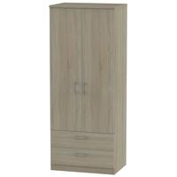 Devon Darkolino Wardrobe - 2ft 6in with 2 Drawer