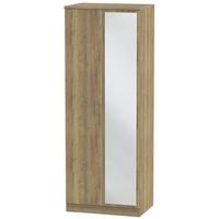 Devon Sterling Oak Wardrobe - Tall 2ft 6in with Mirror