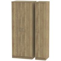 Devon Sterling Oak Triple Wardrobe - Tall Plain