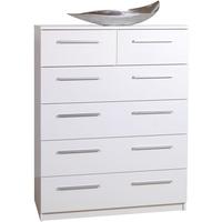 Designa White Chest of Drawers - 2+4 Drawer