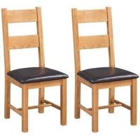 devonshire evesham oak chatsworth dining chair pair