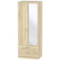 Devon Bardolino Wardrobe - Tall 2ft 6in with 2 Drawer and Mirror