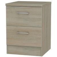 Devon Darkolino Bedside Cabinet - 2 Drawer Locker