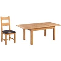 Devonshire Evesham Oak Dining Set - Butterfly Extending Table with 6 Chatsworth Dining Chairs