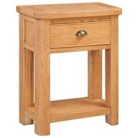 devonshire evesham oak console table 1 drawer