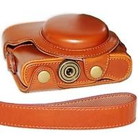 Dengpin Leather Camera Case Oil Skin with Shoulder Strap for Sony DCS-RX100 II M2 M3 RX100 III RX100