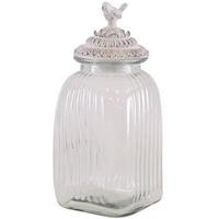 Decorative Accessories Jar with Ornate Bird Lid - Large (Set of 4)