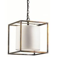 Derwent Small Antique Brass Cube Pendant