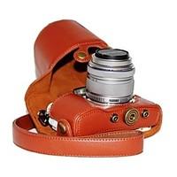 Dengpin PU Leather Litchi Pattern Camera Case for Olympus PEN E-PL7 with 17mm/14-42mm Lens