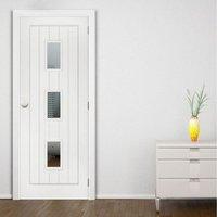Deanta Ely White Primed Door with Clear Glass