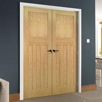 Deanta Cambridge Period Oak Door Pair, Unfinished