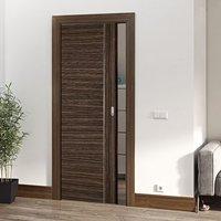 Deanta Calgary Flush Pocket Door Abachi Wood, Prefinished, 1/2 Hour Fire Rated