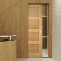 Deanta Coventry Shaker Style Oak Pocket Door, 1/2 Hour Fire Rated, Unfinished