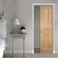 deanta kingston oak pocket door 12 hour fire rated unfinished