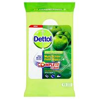 Dettol Floor Cleaning Wipes Green Apple Extra Large 15pk