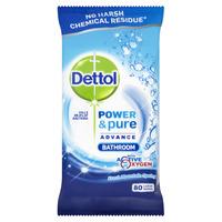 Dettol Power and Pure Advance Bathroom Wipes 80pk