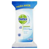 dettol antibacterial cleansing surface wipes 126pk