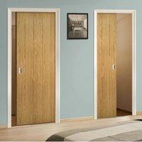 Deanta Unilateral Pocket Galway Real American Oak Veneer Door Unfinished