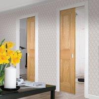 Deanta Unilateral Pocket Kingston oak Door, Unfinished