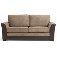 devon 3 seater fabric sofa mink