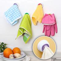 Designed Self-adhesive Cloth Holder Towel Hook Kitchen (Random Color)