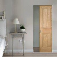 Deanta Kingston Oak Syntesis Pocket Door, Unfinished